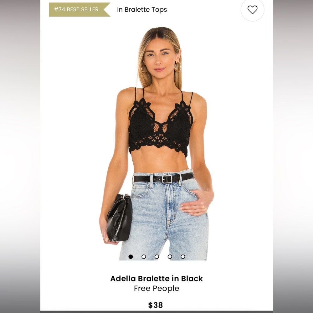Free People Adella Bralette in Rust color, size small